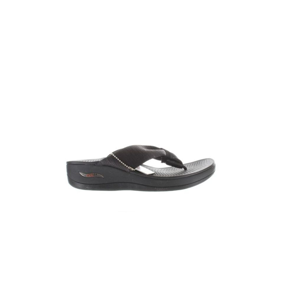Skechers Womens My Life Black/Black Flip Flops Size 8 Medium (B, M)
